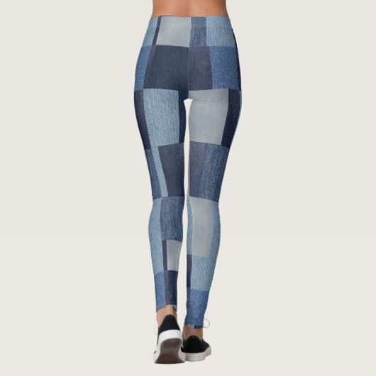 Cool Patchwork Denim  Leggings (Achterkant)
