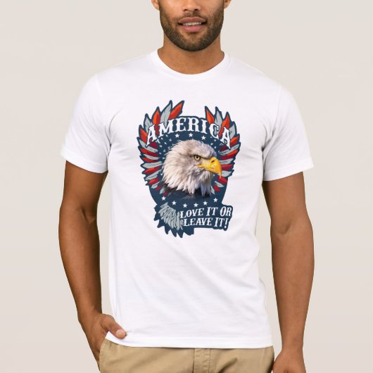 Cool Patriotic American Nationalism T-shirt (Voorkant)