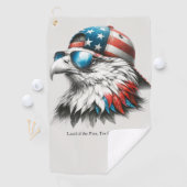 Cool Patriotic Bald Eagle Golfhanddoek (Insitu)