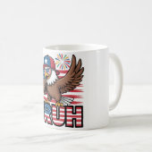 Cool Patriotic Eagle Bruh Design Koffiemok (Voorkant rechts)