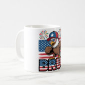 Cool Patriotic Eagle Bruh Design Koffiemok (Voorkant links)