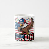 Cool Patriotic Eagle Bruh Design Koffiemok (Center)