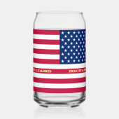 Cool Patriotic USA Amerikaanse vlag Klassieke dran Blikvorm Glas (Links)