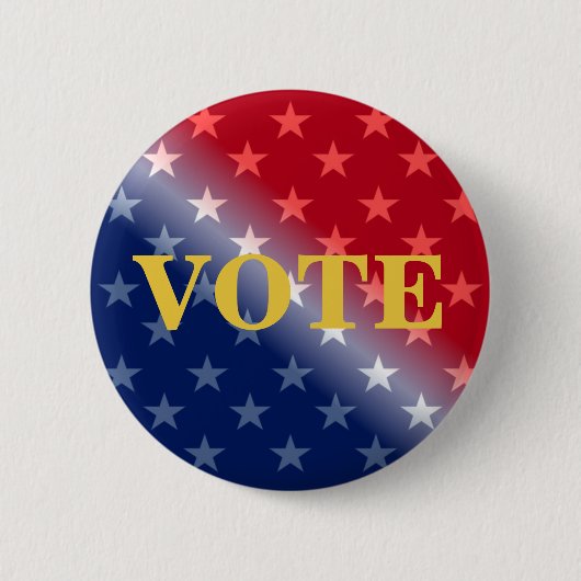 Cool Patriottic STETE Voter Voter Button (Voorkant)