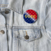 Cool Patriottic STETE Voter Voter Button (In situ)