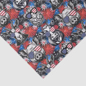 Cool Patriottische Barnyard Dieren Tissuepapier (Detail)