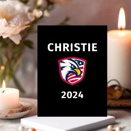 Cool Patriottische Chris Christie 2024 Verkiezings Briefkaart
