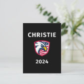 Cool Patriottische Chris Christie 2024 Verkiezings Briefkaart (Staand voorkant)