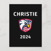 Cool Patriottische Chris Christie 2024 Verkiezings Briefkaart (Voorkant)