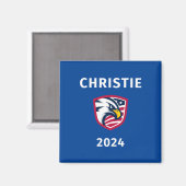 Cool Patriottische Chris Christie 2024 Verkiezings Magneet (Voorkant / Achterkant)