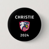 Cool Patriottische Chris Christie 2024 Verkiezings Ronde Button 5,7 Cm (Voorkant)