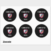 Cool Patriottische Chris Christie 2024 Verkiezings Ronde Sticker (Vel)