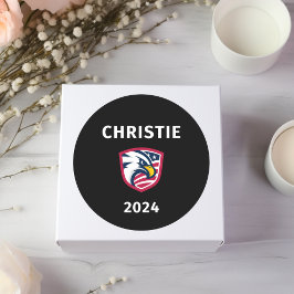 Cool Patriottische Chris Christie 2024 Verkiezings Ronde Sticker