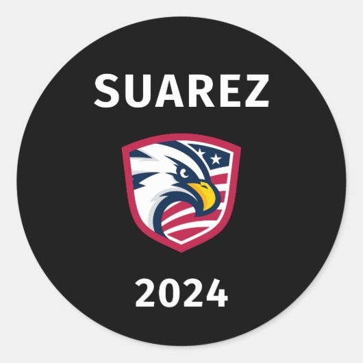 Cool Patriottische Francis Suarez 2024 Verkiezings Ronde Sticker (Voorkant)