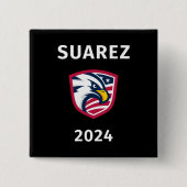 Cool Patriottische Francis Suarez 2024 Verkiezings Vierkante Button 5,1 Cm (Voorkant)