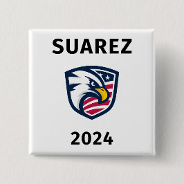 Cool Patriottische Francis Suarez 2024 Verkiezings Vierkante Button 5,1 Cm