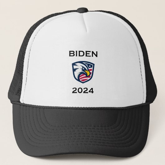 Cool Patriottische Joe Biden 2024 Verkiezingsadela Trucker Pet (Voorkant)
