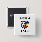 Cool Patriottische Joe Biden 2024 Verkiezingsadela Vierkante Button 5,1 Cm (Voorkant /achterkant)