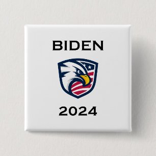Cool Patriottische Joe Biden 2024 Verkiezingsadela Vierkante Button 5,1 Cm
