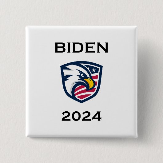 Cool Patriottische Joe Biden 2024 Verkiezingsadela Vierkante Button 5,1 Cm (Voorkant)