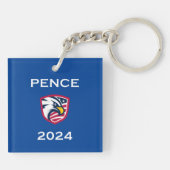 Cool Patriottische Mike Pence 2024 Verkiezing Eagl Sleutelhanger (Achterkant)