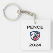 Cool Patriottische Mike Pence 2024 Verkiezingsadel Sleutelhanger (Voorkant)