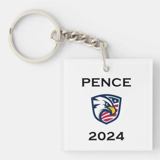 Cool Patriottische Mike Pence 2024 Verkiezingsadel Sleutelhanger (Voorkant)