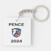 Cool Patriottische Mike Pence 2024 Verkiezingsadel Sleutelhanger (Achterkant)