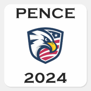 Cool Patriottische Mike Pence 2024 Verkiezingsadel Vierkante Sticker