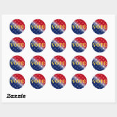 Cool Patriottische Stemmen Voter Campagne Custom Ronde Sticker (Vel)