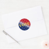 Cool Patriottische Stemmen Voter Campagne Custom Ronde Sticker (Envelop)