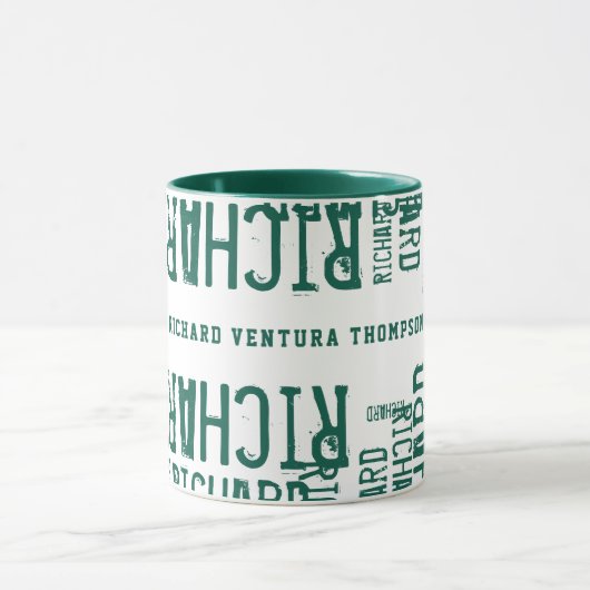 Cool Patroon Groene Naam Mok (Midden)