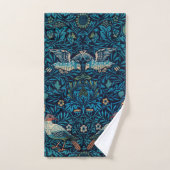 Cool patroon William Morris Birds Aardbei Blauw Bad Handdoek (Handdoek)