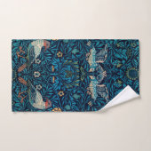 Cool patroon William Morris Birds Aardbei Blauw Bad Handdoek (Handdoek)