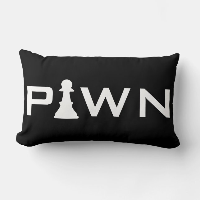 Cool Pawn-typografie Schaker Kussen (Voorkant)