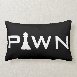 Cool Pawn-typografie Schaker Kussen