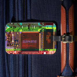 Cool PCB Electronic Computer Tech Printed Circuit Bagagelabel