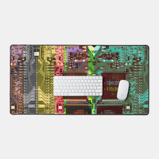 Cool PCB Electronic Computer Tech Printed Circuit Bureaumat (Keyboard & Muis)