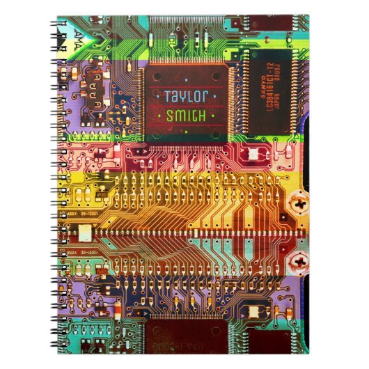Cool PCB Electronic Computer Tech Printed Circuit Notitieboek (Voorkant)