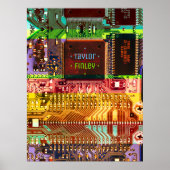 Cool PCB Electronic Computer Tech Printed Circuit Poster (Voorkant)