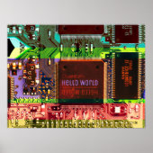 Cool PCB Electronic Computer Tech Printed Circuit Poster (Voorkant)