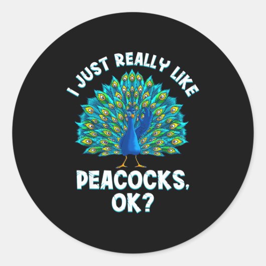 Cool Pea Design For Men Women Kids Bird Pea Lovers Ronde Sticker (Voorkant)