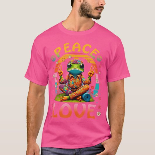 Cool Peace Frog Tie Dye T-shirt (Voorkant)