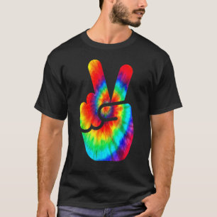 Cool Peace Hand Tie Dye Voor Jongens En Meisjes T-shirt
