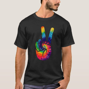 Cool Peace Hand Tie Dye Voor Jongens En Meisjes T-shirt