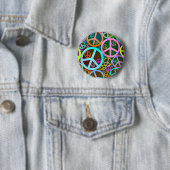 Cool Peace Love Heart Ronde Button 5,7 Cm (In situ)