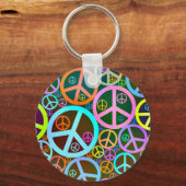 Cool Peace Love Heart Sleutelhanger (Voorkant)