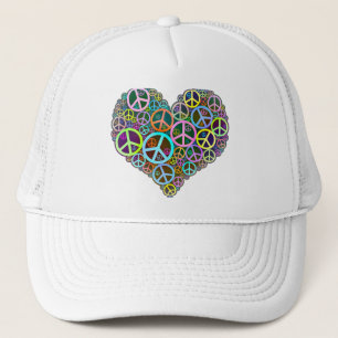Cool Peace Love Heart Trucker Pet