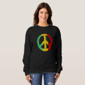 Cool Peace Sign Equality Freedom Hippie Trui (Voorkant volledig)