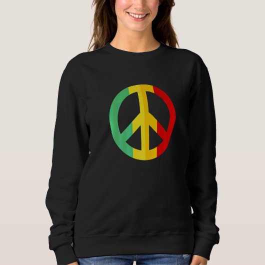 Cool Peace Sign Equality Freedom Hippie Trui (Voorkant)